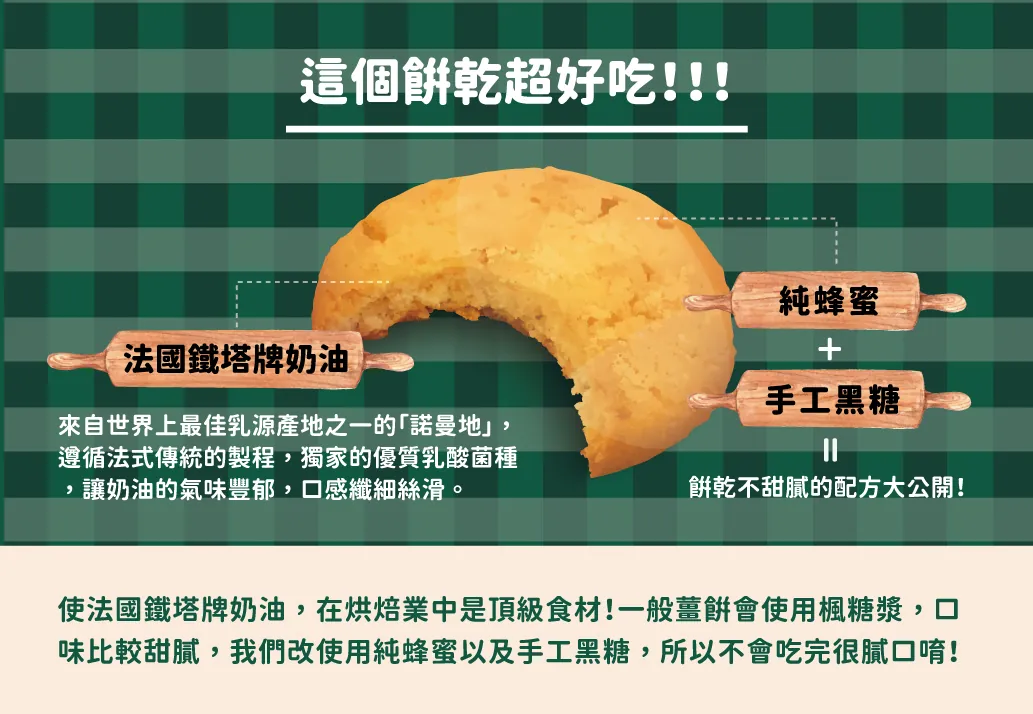薑餅用料 法國鐵塔牌奶油 純蜂蜜 手工黑糖